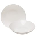 Ver imagem 1 de Jogo de Pratos Fundos Essenza 2 Peças Vidro Opalino Branco Profissional Rojemac