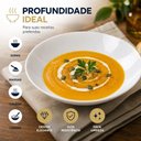 Ver imagem 4 de Jogo de Pratos Fundos Essenza 2 Peças Vidro Opalino Branco Profissional Rojemac