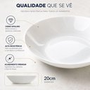 Ver imagem 3 de Jogo de Pratos Fundos Essenza 2 Peças Vidro Opalino Branco Profissional Rojemac