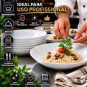 Ver imagem 6 de Jogo de Pratos Fundos Essenza 2 Peças Vidro Opalino Branco Profissional Rojemac
