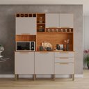 Ver imagem 2 de Armario de Cozinha Salleto New Topazio 6 Portas e 2 Gavetas (cinamomo/off White)