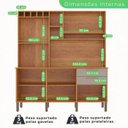 Ver imagem 4 de Armario de Cozinha Salleto New Topazio 6 Portas e 2 Gavetas (cinamomo/off White)