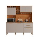 Ver imagem 1 de Armario de Cozinha Salleto New Topazio 6 Portas e 2 Gavetas (cinamomo/off White)