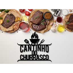 Aplique De Parede Cantinho Do Churrasco Churrasqueira - 1