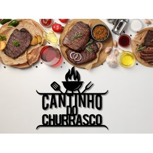 Aplique De Parede Cantinho Do Churrasco Churrasqueira