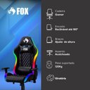 Ver imagem 6 de Cadeira Gamer Fox Racer Rgb com Iluminação Led Preta Ut-c1583l
