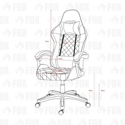 Cadeira Gamer Fox Racer Rgb com Iluminação Led Preta Ut-c1583l - 5
