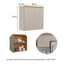 Ver imagem 2 de Cozinha Allure Linea Brasil 5 Peças com Cristaleira A02m3 Jequitiba/gris Fosco