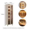 Ver mais imagens de Cozinha Allure Linea Brasil 5 Peças com Cristaleira A02m3 Jequitiba/gris Fosco