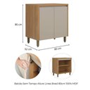 Ver imagem 4 de Cozinha Allure Linea Brasil 5 Peças com Cristaleira A02m3 Jequitiba/gris Fosco