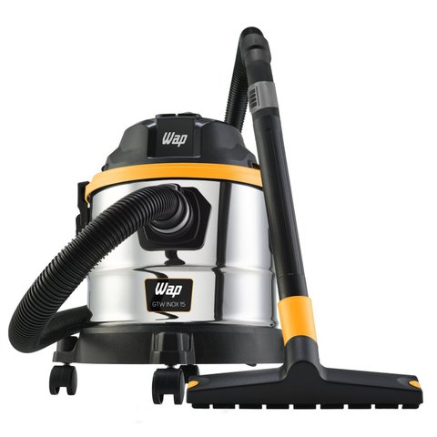 Aspirador de Pó e Água Wap Gtw Inox 15 1700W Barril com Bocal de Sopro 220V