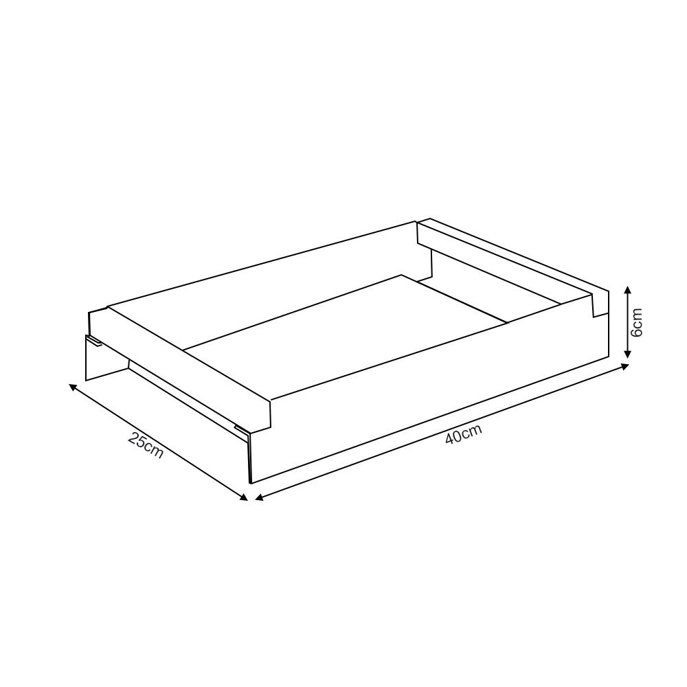 Bandeja em Aço Carbono Decorativa para Café Linha Nexo 40x25cm - Corten - 6