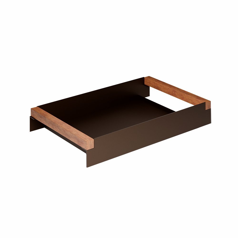 Bandeja em Aço Carbono Decorativa para Café Linha Nexo 40x25cm - Corten - 2