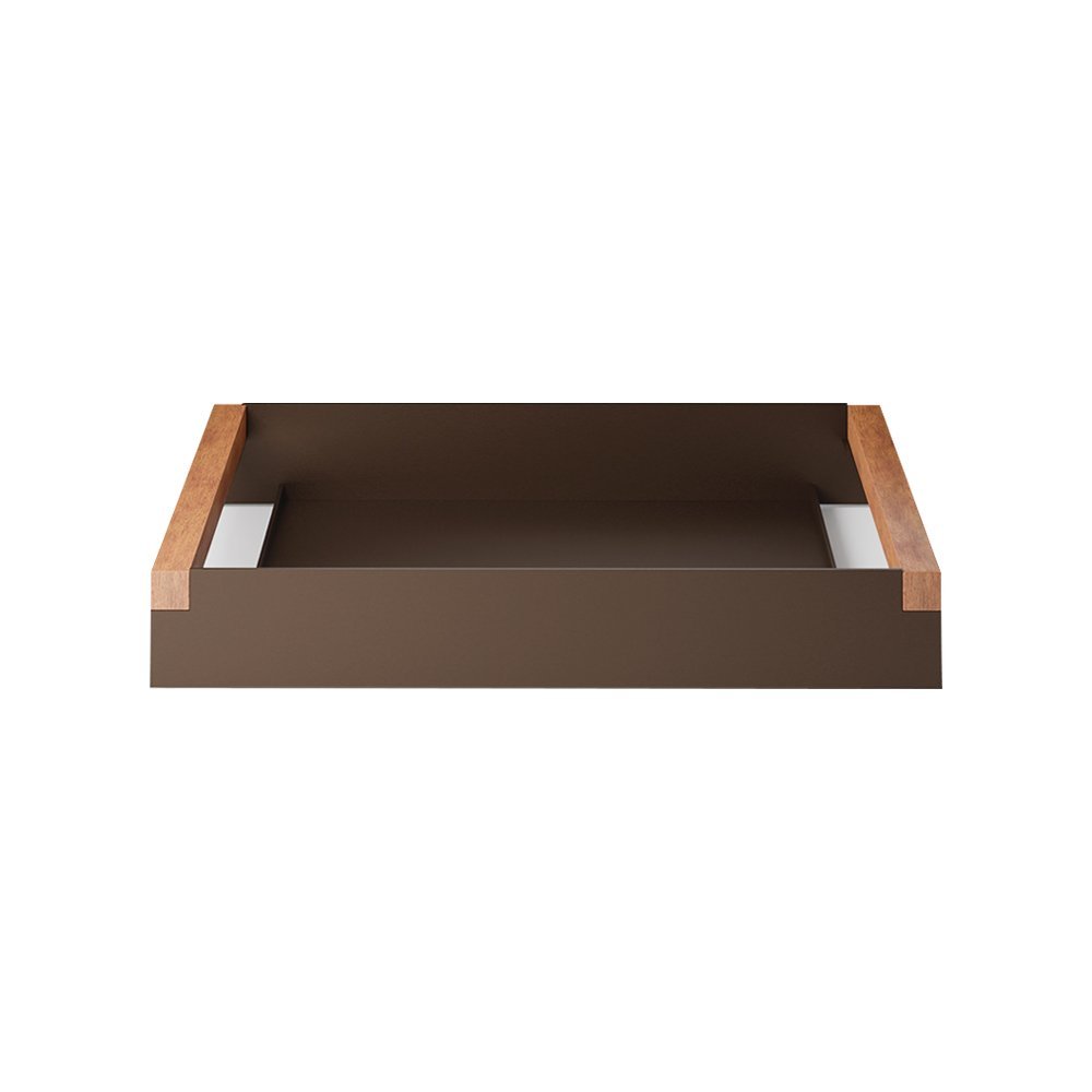 Bandeja em Aço Carbono Decorativa para Café Linha Nexo 40x25cm - Corten - 3