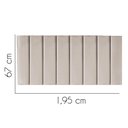 Ver imagem 2 de Painel Estofado Luxo Carla 195cm King Size para Cama Box Corino Bege - Gat Magazine