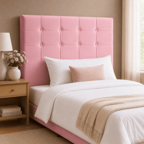 Cabeceira Casal Cama Box Estofada Virginia 140 cm Veludo