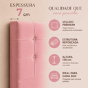 Ver imagem 4 de Cabeceira Casal Cama Box Estofada Virginia 140 cm Veludo