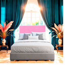 Cabeceira Casal Cama Box Estofada Virginia 140 Cm Veludo - 2
