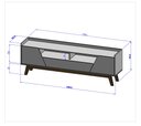 Ver imagem 3 de Rack para TV até 65 Polegadas MDF 160cm Pés em Madeira Maciça Turim 2 Portas 1 Prateleira Branco