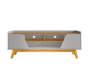 Ver imagem 2 de Rack para TV até 65 Polegadas MDF 160cm Pés em Madeira Maciça Turim 2 Portas 1 Prateleira Branco
