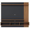Painel para Tv Home Suspenso Juriti 1.8 Noce Milano Preto Acetinado – Colibri - 3