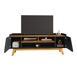 Rack para TV até 65 Polegadas Turim 2 Portas 1 Prateleira  - 3