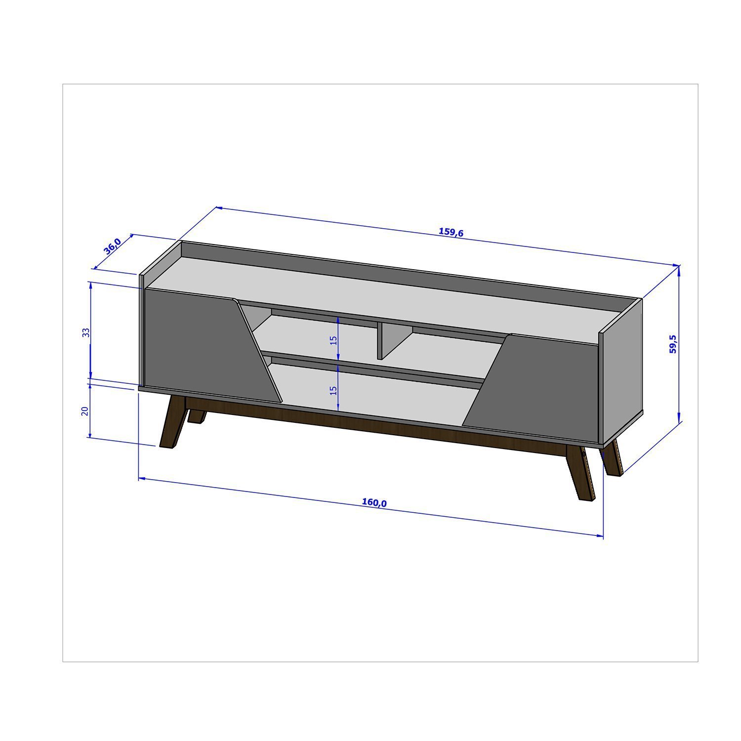 Rack Para TV Até 65 Polegadas 2 Portas 2 Nichos Decor  - 3