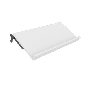 Prateleira Inclinada Calçados em MDF para Cremalheira 60x25cm Comac - Branco/Preto