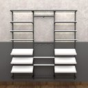 Ver imagem 2 de Prateleira Inclinada Calçados em MDF para Cremalheira 60x25cm Comac - Branco/Preto
