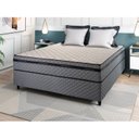 Ver imagem 1 de Cama Box Casal com Base Sommier 138x188x64cm Fenix Special Cinza Hellen Colchões