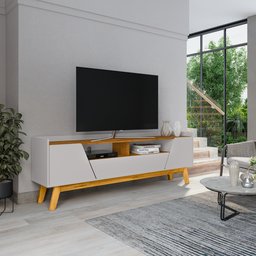 Rack Para TV Até 70 Polegadas 2 Portas 1 Gaveta 2 Nichos Decor  - 1