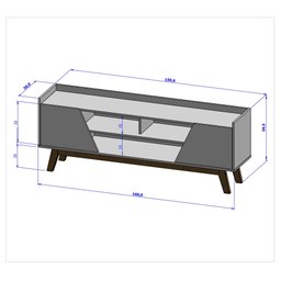 Rack Para TV Até 70 Polegadas 2 Portas 1 Gaveta 2 Nichos Decor  - 3