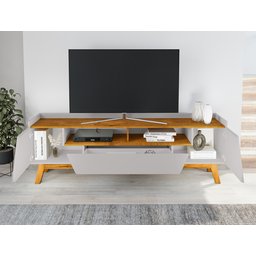 Rack Para TV Até 70 Polegadas 2 Portas 1 Gaveta 2 Nichos Decor  - 2