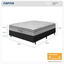 Ver imagem 3 de Cama Box Preta + Colchão Casal Ortopédico San Gabriel Branco Espuma D33 One Pillow 138x188x70cm