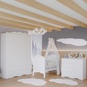 Ver imagem 1 de Quarto Bebê Completo Berço Americano Provençal 2em1 Guarda Roupas 4 Portas Cômoda 1 Porta 100%