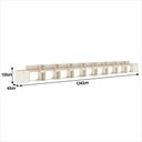 Ver imagem 3 de Conjunto de Escritório Noruega 8 Livreiro 2 Buffet e 9 Mesas 90cm - Via Nossa - Off White e Cedro