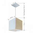 Ver imagem 6 de Lustre Pendente Quadrado Md-4224 Cúpula em Tecido 16/16x16cm Linho Bege - Bivolt