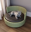 Ver mais imagens de Sofá Caminha Pets Comfort Redonda Estofamento Impermeável - Junco Verde Militar