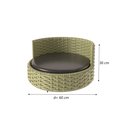Ver imagem 6 de Sofá Caminha Pets Comfort Redonda Estofamento Impermeável - Junco Verde Militar