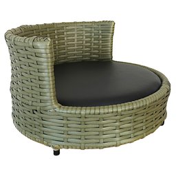 Sofá Caminha Pets Comfort Redonda Estofamento Impermeável - Junco Verde Militar - 2