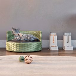 Sofá Caminha Pets Comfort Redonda Estofamento Impermeável - Junco Verde Militar - 7