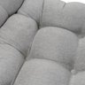 Kit Poltrona Costela com Puff para Sala Linho Cinza - 3