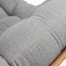 Kit Poltrona Costela com Puff para Sala Linho Cinza - 9