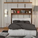 Ver imagem 1 de Guarda Roupa Modulado Paris 5 Portas com Espelho e 2 Gavetas