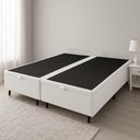 Ver imagem 7 de Base de Cama Box com Baú Queen ou King com 6 Pezinhos 2 Puxadores Frontais - Branco - King Corino