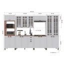 Ver imagem 4 de Armário de Cozinha Modulada Completa Fidelitá Nara 100% MDF 6 Peças 350cm 18 Portas 2 Gavetas sem