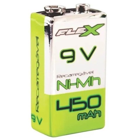 Blister 1 Unid. Bateria 45b1 Recarregavel 9v Flex - Fx-9v/45b1