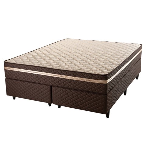 Cama Box Queen Molas Ensacadas Fenix 158x198x64 Marrom Hellen Colchões