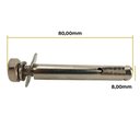 Ver imagem 5 de Chumbador Parabolt Parafuso Inox 8mm X 80mm 50 Unidades