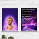 Ver imagem 1 de Kit 2 Quadros Saint Germain Chama Violeta 24x18cm:Madeira preta